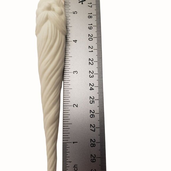 Santa Claus Icicle Christmas Ornaments Ceramic White Set of 2 - Picture 6 of 6